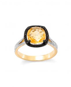 pierścionek zaręczynowy z cytrynem